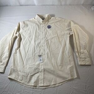Cinch Men's Button Down Shirt Cream/Ivory Long Sleeve Stretch Size M NWT